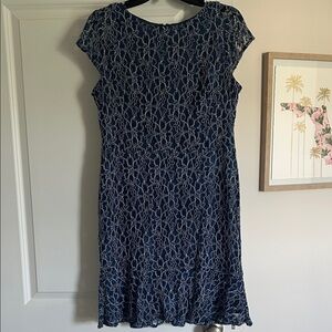 American Living Navy Lace Midi Dress